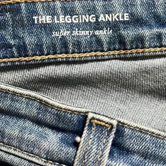 AG Adriano Goldschmied Jeans 27 Blue Denim Raw Hem Skinny Legs - Picture 5 of 7